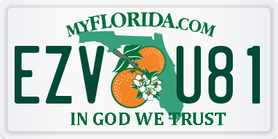 FL license plate EZVU81