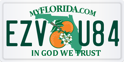 FL license plate EZVU84