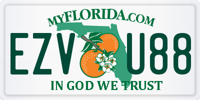 FL license plate EZVU88