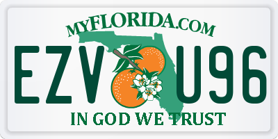 FL license plate EZVU96