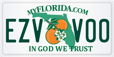 FL license plate EZVV00