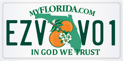 FL license plate EZVV01