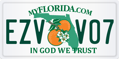 FL license plate EZVV07