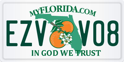 FL license plate EZVV08