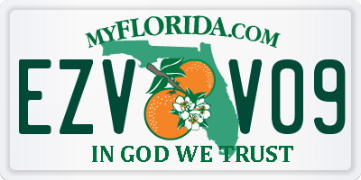 FL license plate EZVV09