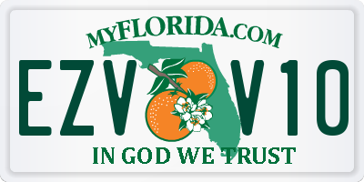 FL license plate EZVV10