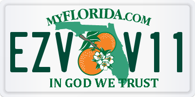 FL license plate EZVV11