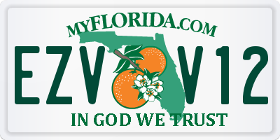 FL license plate EZVV12