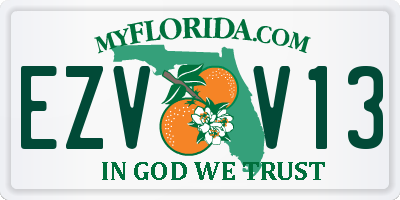 FL license plate EZVV13