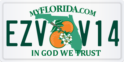 FL license plate EZVV14