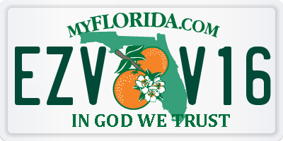 FL license plate EZVV16