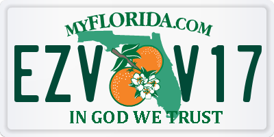 FL license plate EZVV17