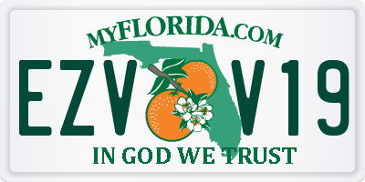 FL license plate EZVV19