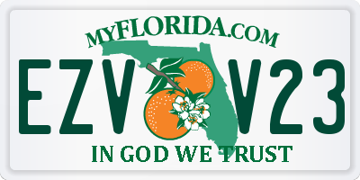 FL license plate EZVV23