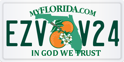 FL license plate EZVV24