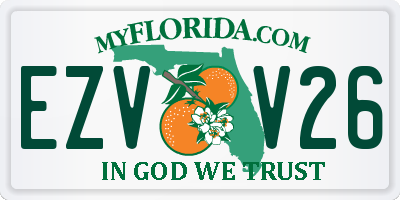 FL license plate EZVV26