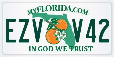 FL license plate EZVV42