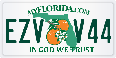 FL license plate EZVV44