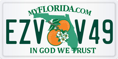 FL license plate EZVV49