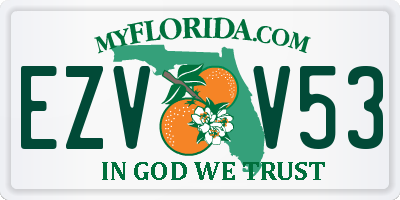 FL license plate EZVV53