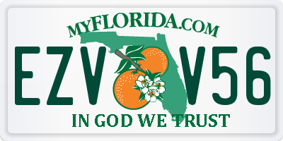 FL license plate EZVV56