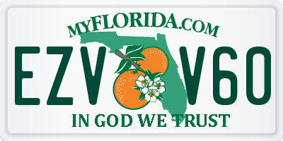 FL license plate EZVV60