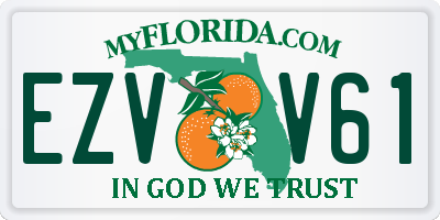 FL license plate EZVV61