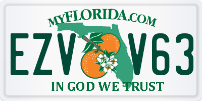 FL license plate EZVV63