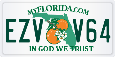 FL license plate EZVV64