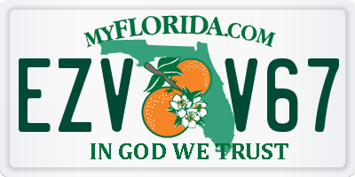 FL license plate EZVV67