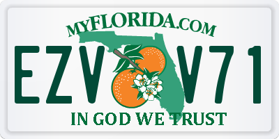 FL license plate EZVV71