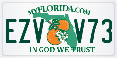 FL license plate EZVV73