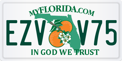 FL license plate EZVV75