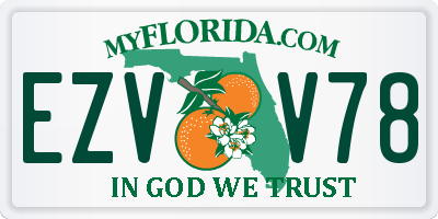 FL license plate EZVV78