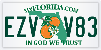 FL license plate EZVV83