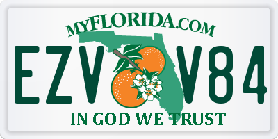 FL license plate EZVV84