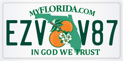 FL license plate EZVV87