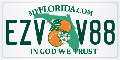 FL license plate EZVV88