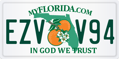 FL license plate EZVV94