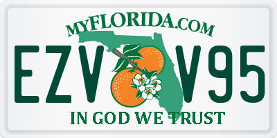 FL license plate EZVV95