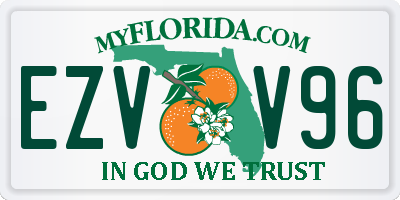 FL license plate EZVV96