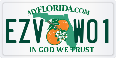 FL license plate EZVW01