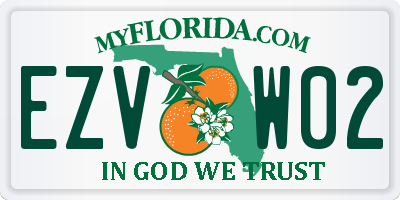 FL license plate EZVW02