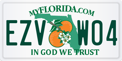 FL license plate EZVW04