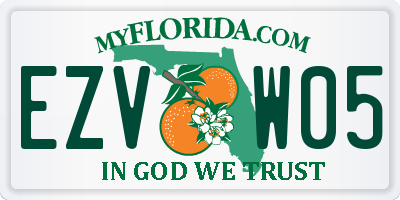 FL license plate EZVW05