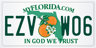 FL license plate EZVW06