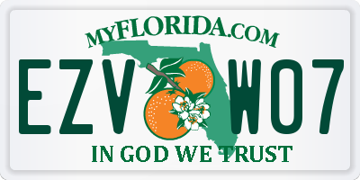 FL license plate EZVW07