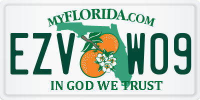 FL license plate EZVW09