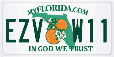 FL license plate EZVW11