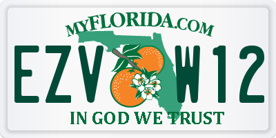 FL license plate EZVW12